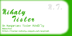 mihaly tisler business card